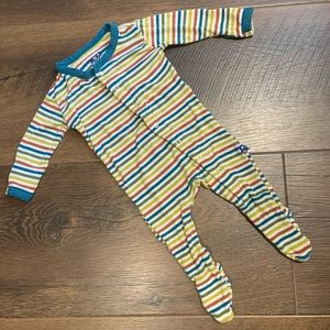 Kickee Pants 0-3 Months Multicolored Striped Snap-up Sleeper